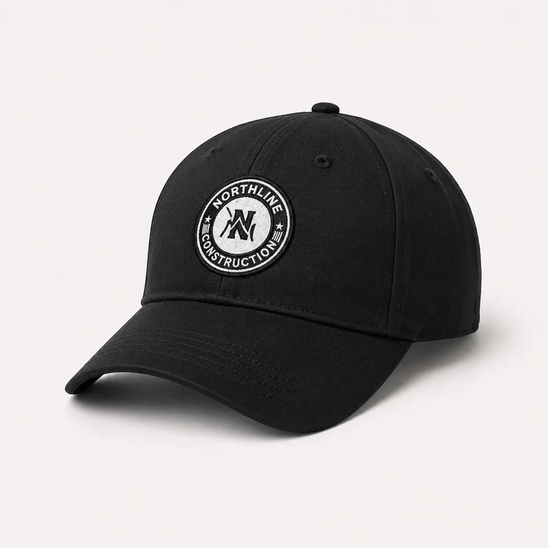 Black six-panel cap