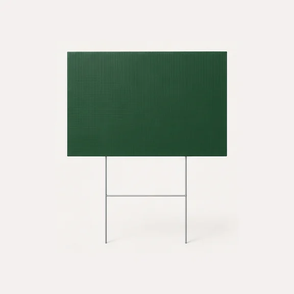 Rico & Stitch Coroplast Yard Sign, shown blank before decoration