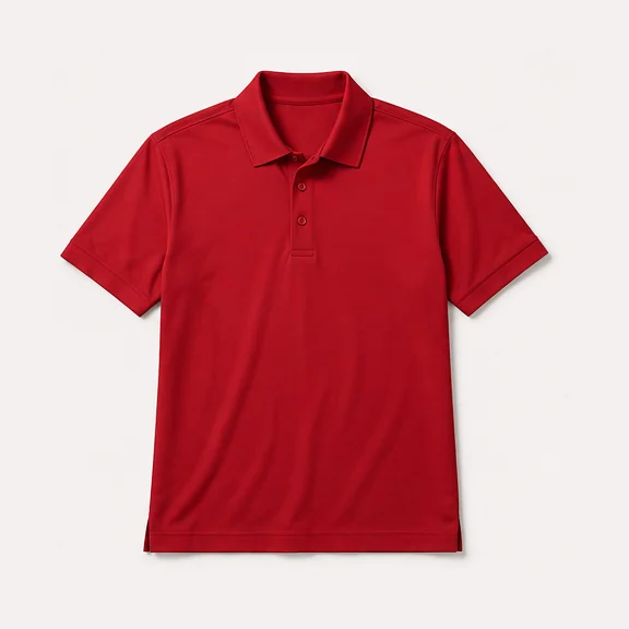 Port Authority Silk Touch Polo, shown blank before decoration